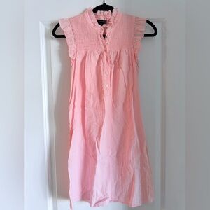 J. Crew Women’s Pink Sleeveless Ruffle Mini Dress size XXS